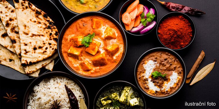 Voucher až na 1 000 Kč na jakákoliv jídla i nápoje v indické restauraci Indian Dream