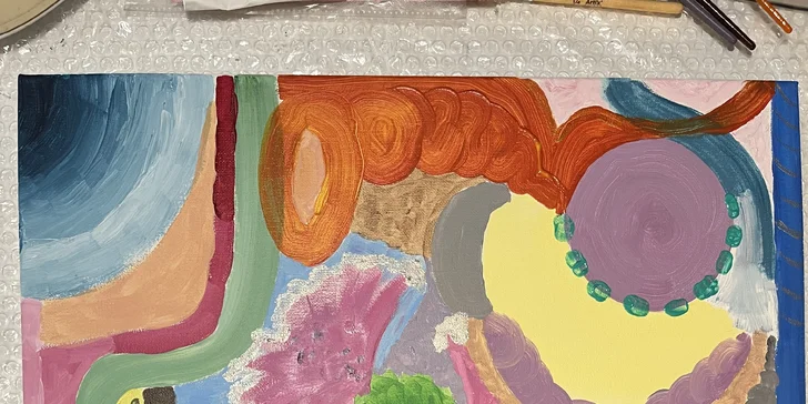 Kurz intuitivního malování v páru vč. pomůcek a seznámení s technikou