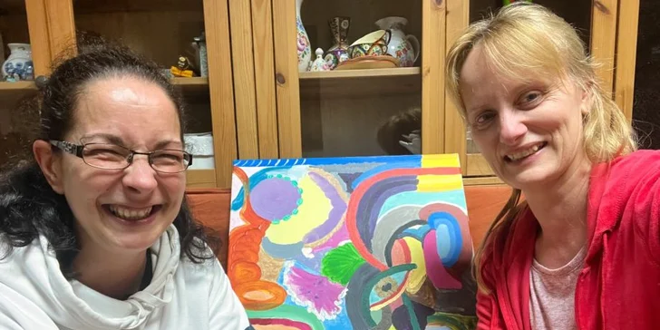 Kurz intuitivního malování v páru vč. pomůcek a seznámení s technikou