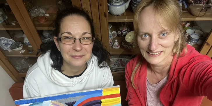 Kurz intuitivního malování v páru vč. pomůcek a seznámení s technikou