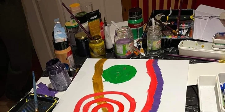 Kurz intuitivního malování v páru vč. pomůcek a seznámení s technikou