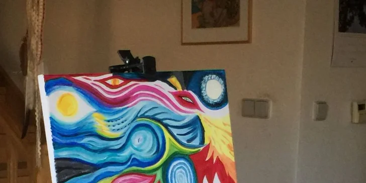 Kurz intuitivního malování v páru vč. pomůcek a seznámení s technikou