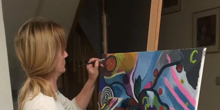 Kurz intuitivního malování v páru vč. pomůcek a seznámení s technikou