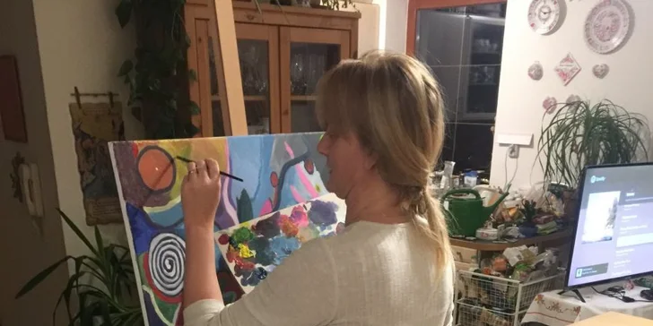 Kurz intuitivního malování v páru vč. pomůcek a seznámení s technikou