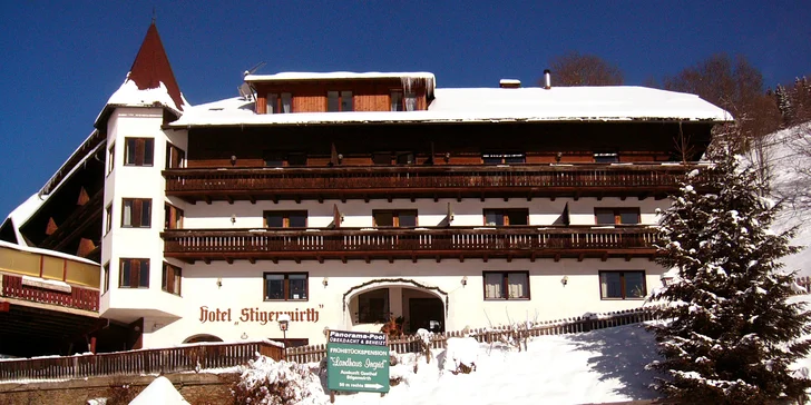 4* hotel v Alpách: polopenze, wellness, sjezdovka u hotelu i 2 děti zdarma