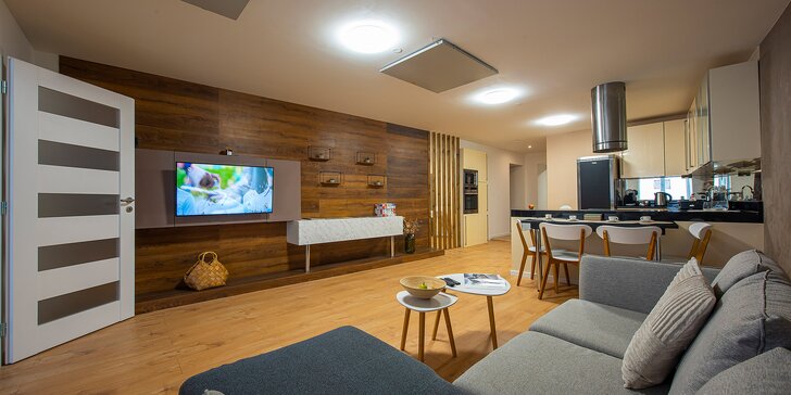 Moderní apartmány až pro 8 osob: masáž, privátní sauna, fitko i túry v Tatranské Lomnici