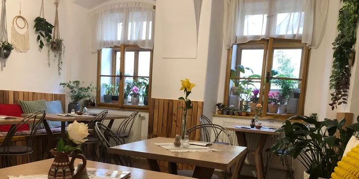 Talíř plný autentických řeckých specialit: olivy, feta sýr, kuřecí špízy ad.