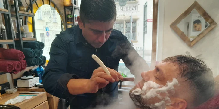 Barber střih, balíček pro otce a syna či kompletní péče vč. masky a masáže