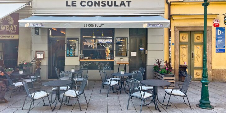 Kavárenská restaurace Le Consulat: císařský trhanec a káva nebo čaj pro 1 či 2 osoby