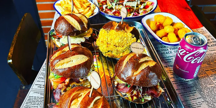 Pochutnejte si: obědové burger menu s vyzrálým hovězím a dalšími dobrotami