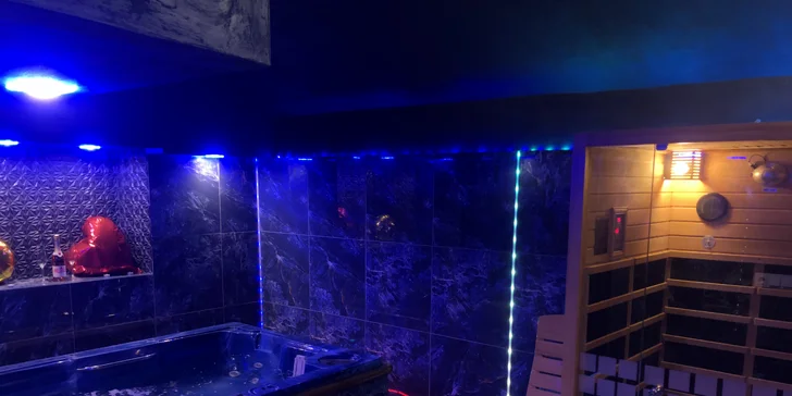 Privátní wellness pro dva: 60 min. i celá noc, vířivka, sauna a relaxační místnost