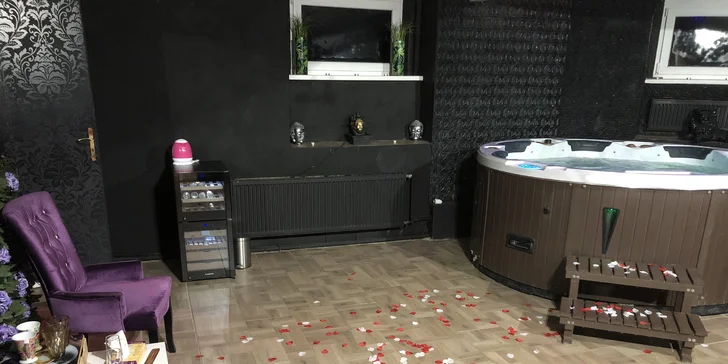 Privátní wellness pro dva: 60 min. i celá noc, vířivka, sauna a relaxační místnost
