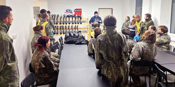 Až 3hod. indoor paintball vč. zapůjčení vybavení pro 1 nebo 10 osob