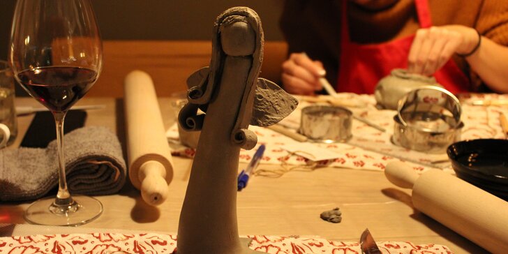 3hod. zážitkový keramický workshop pro 1-2 os.: modelování, výpal, glazování i welcome drink