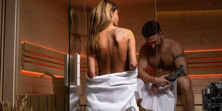 Nové privátní wellness v Hloubětíně: vířivá vana, finská sauna, dvě relaxační zóny na výběr a drink