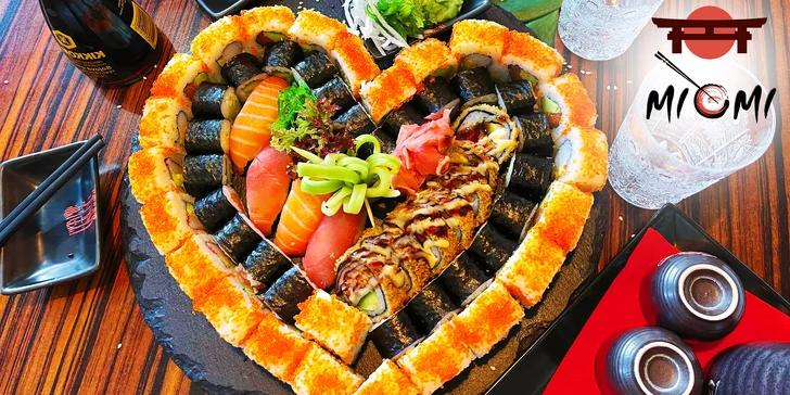 Sushi sety s 36 nebo 58 kousky: maki, nigiri a další rolky s rybami i zeleninou