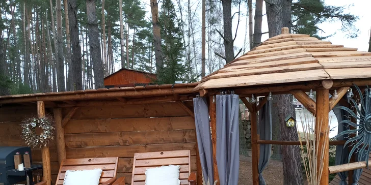 Privátní wellness na chatě s grilem, ohništěm a pískovištěm: 3 nebo 4 hodiny