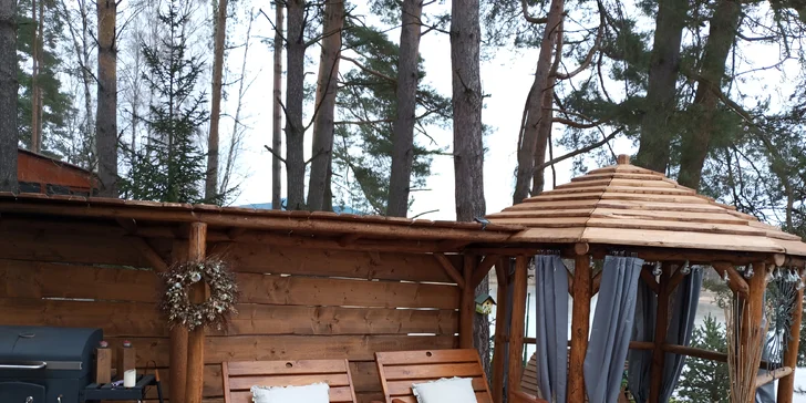 Privátní wellness na chatě s grilem, ohništěm a pískovištěm: 3 nebo 4 hodiny