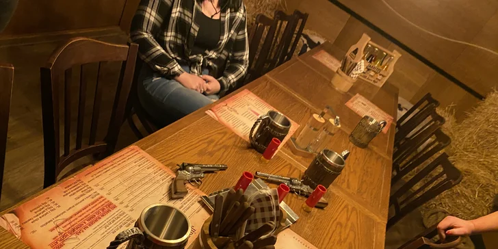 Otevřený voucher do kovbojské restaurace v Chrudimi: 500 či 1000 Kč na steaky, burgery i párty talíře