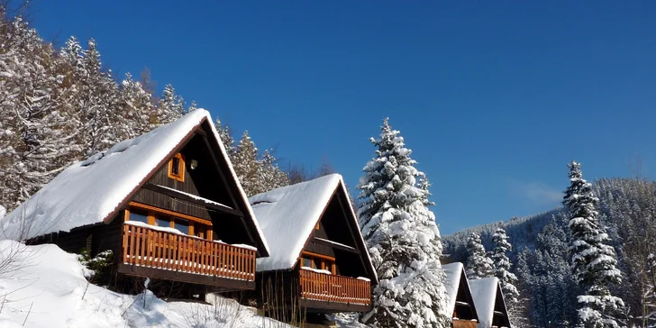 S rodinou nebo partou do Beskyd: bungalov pod Lysou horou, snídaně, bazén a bowling až pro 6 osob