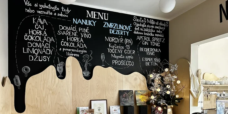 Domácí nanuky, zmrzlina v kelímku i káva dle výběru: latte, espresso i lungo