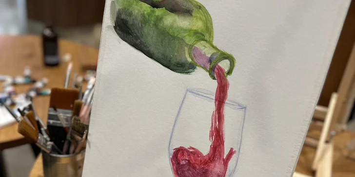 Skupinový workshop malování akvarelem, akrylem i alkoholovým inkoustem, 1-2 osoby