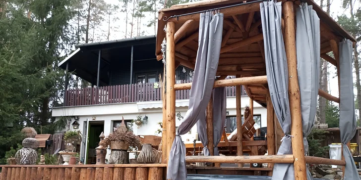 Privátní wellness na chatě s grilem, ohništěm a pískovištěm: 3 nebo 4 hodiny