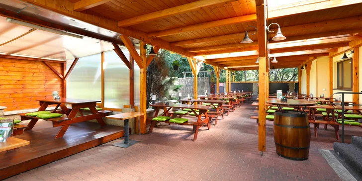 Hovězí cheeseburger a hranolky v restauraci s minigolfem pro 1 či 2 osoby