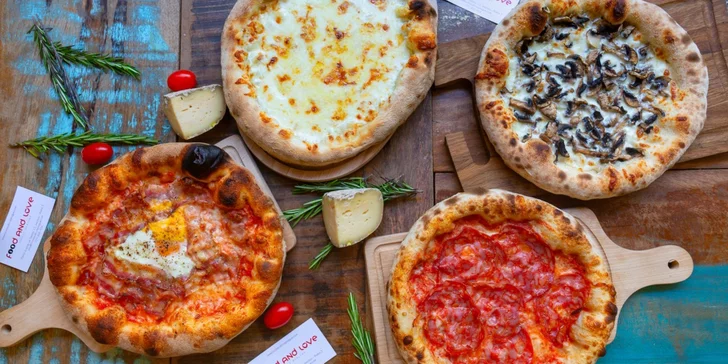 Pizzetta s sebou: 1–4 kulaté dobroty o průměru 24 cm s kvalitními italskými surovinami