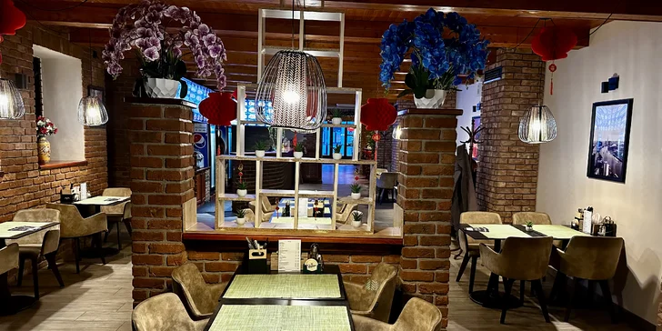 Otevřený voucher na 300–1000 Kč do čínské restaurace v centru Pardubic