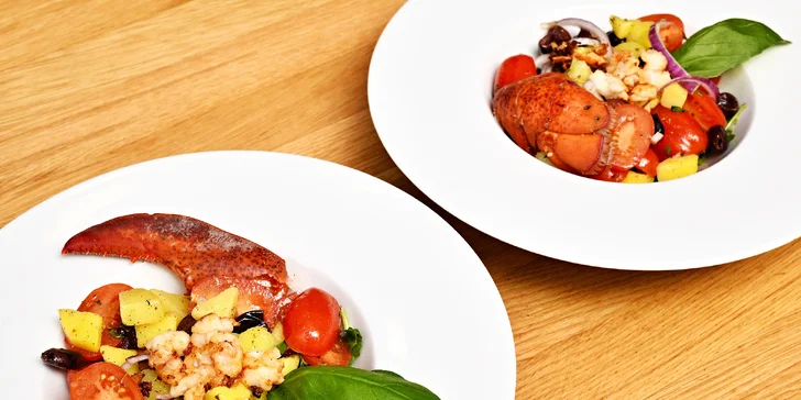 Italské menu s focacciou, salátem, špagetami s humrem a proseccem pro 2 osoby
