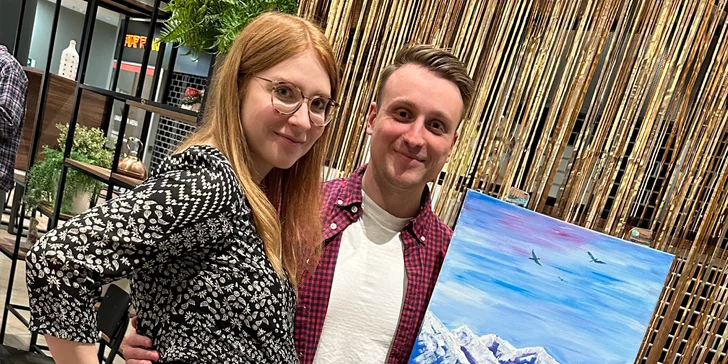 Art rande: romantický individuální workshop malování třeba i s lahví sektu a občerstvením