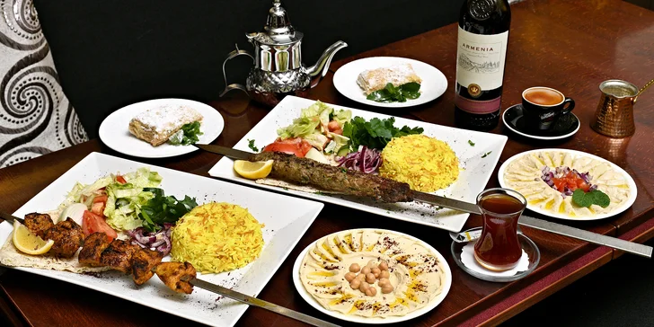 Otevřené vouchery do restaurace Babylon na Novém Městě: až 2000 Kč na orientální pochoutky dle výběru