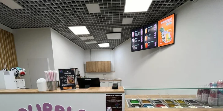 Velký bubble tea podle výběru: 23 druhů a 3 porce kuliček nebo želé
