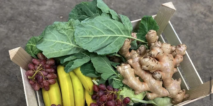 Bedýnky plné čerstvého ovoce a zeleniny: 6–13 kg jablek, paprik i banánů