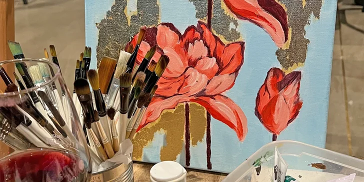 Art rande: romantický individuální workshop malování třeba i s lahví sektu a občerstvením