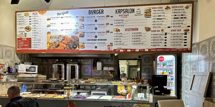 Šiš kebab, döner, dürüm i masový mix grill s přílohou pro 1 nebo 2 osoby