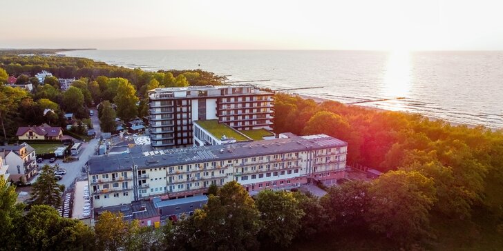 Ozdravný pobyt u Baltu: lázeňský hotel v Mielně, neomezený wellness, procedury, polo- i plná penze