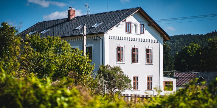 Útulný penzion v Jeseníkách: apartmán až pro 6 osob, výlety: Velké Losiny, Praděd i vodopády