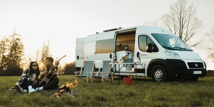 Zapůjčení plně soběstačného obytňáku Fiat Ducato na 3 dny
