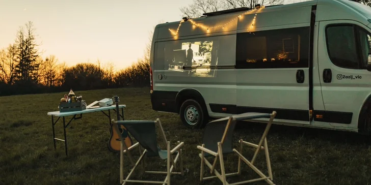 Zapůjčení plně soběstačného obytňáku Fiat Ducato na 3 dny