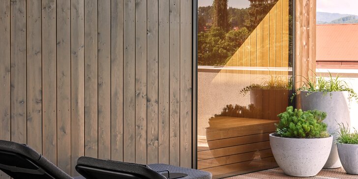 Designový hotel v Šumperku se snídaní i vstupem do saun a masáží