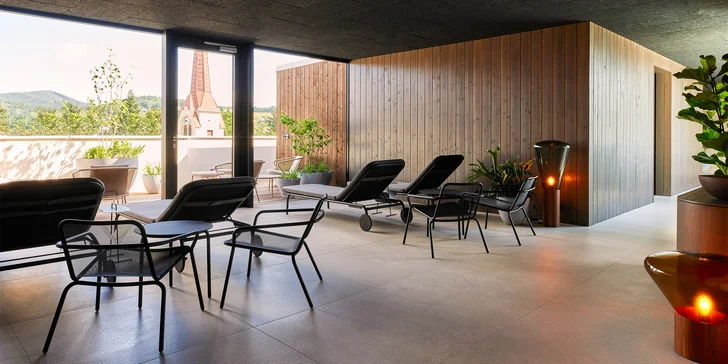 Designový hotel v Šumperku se snídaní i vstupem do saun a masáží
