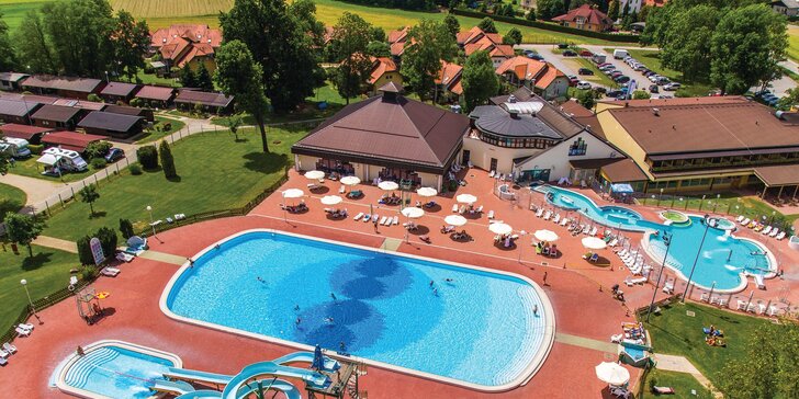 Rodinný relax ve slovinských termálech Terme Banovci: sauna, termální bazény i snídaně, 2 děti zdarma