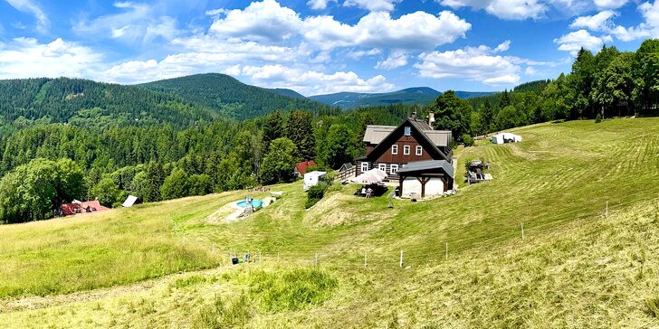 Plně vybavený apartmán v areálu Janova Hora ve Vítkovicích: horská chata v srdci Krkonoš