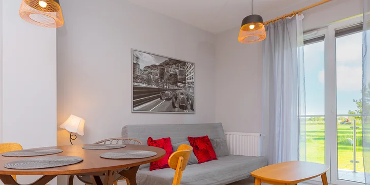 Relax přímo u Baltu pro pár i rodinu: krásné apartmány s kuchyňkou