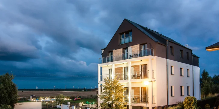 Relax přímo u Baltu pro pár i rodinu: krásné apartmány s kuchyňkou