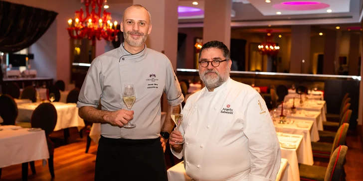Tříchodové obědové menu od michelinského šéfkuchaře Sabatelliho pro dva