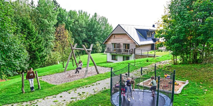 Apartmán na Dolní Moravě až pro 4 osoby: chata uprostřed přírody, hřiště, wellness a atrakce v okolí
