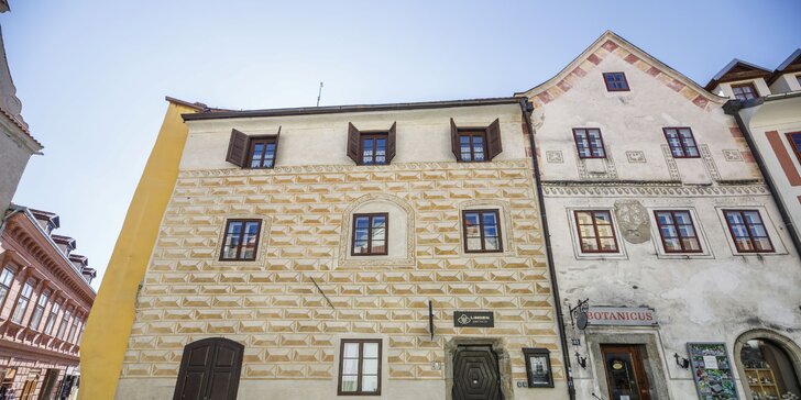 Pobyt se snídaní v historickém jádru Českého Krumlova: budova ze 16. století, na zámek 5 minut
